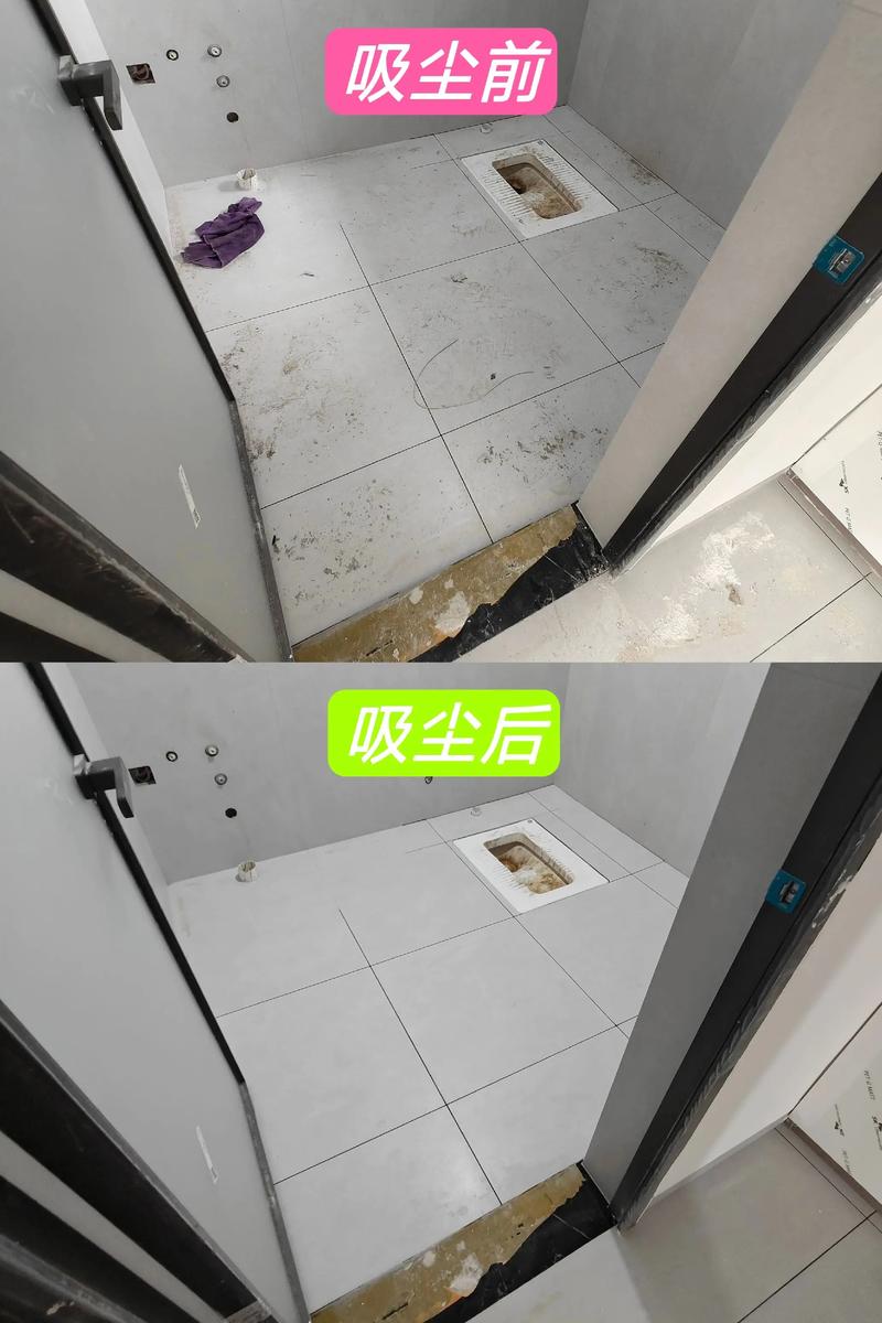 瓷砖缝隙清洁前后对比照片