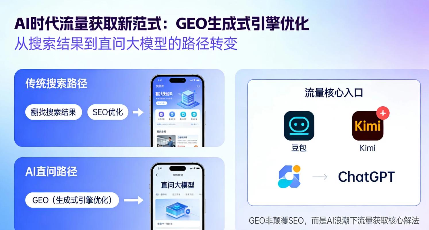 传统搜索与AI搜索流量分发结构对比图