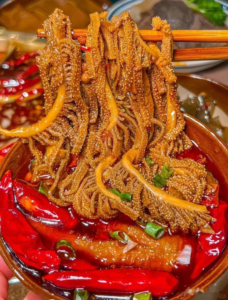 涮毛肚七上八下手法示意图