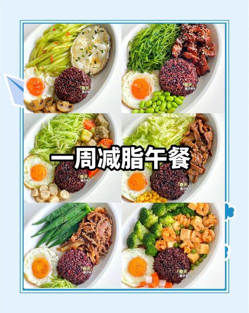 健康简易午餐四类搭配示意图