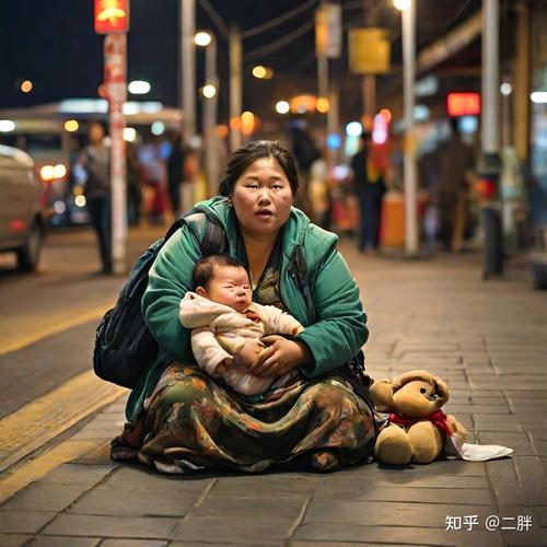 凌晨三点便利店门口抱娃的疲惫妈妈