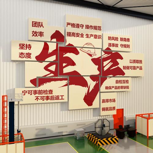 化工厂车间安全里程碑庆祝墙设计图