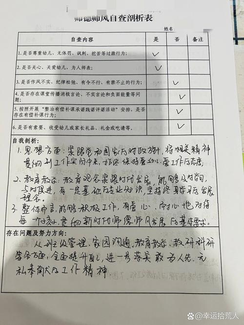 一份真实的自查清单
