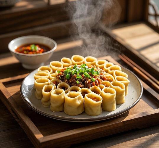 五台山台怀镇手工莜面栲栳栳美食
