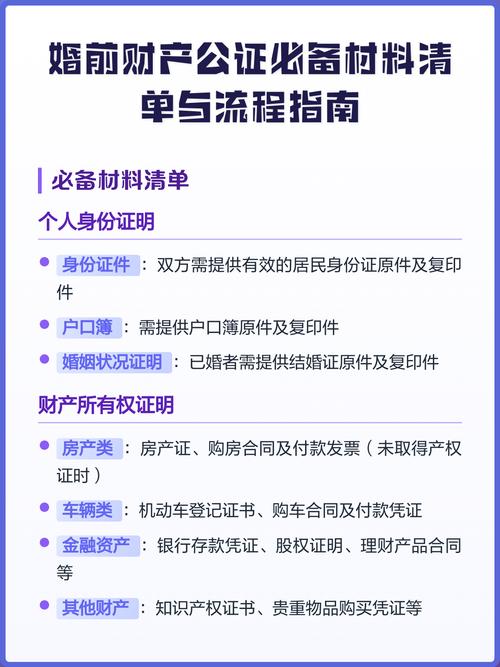 婚前个人财产公证办理所需材料清单