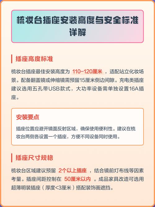 梳妆台插座预留高度示意图
