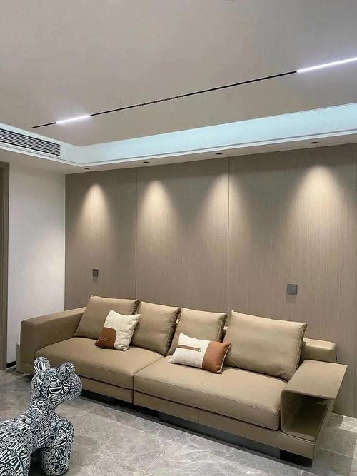 客厅沙发背景墙托盘纹理实拍