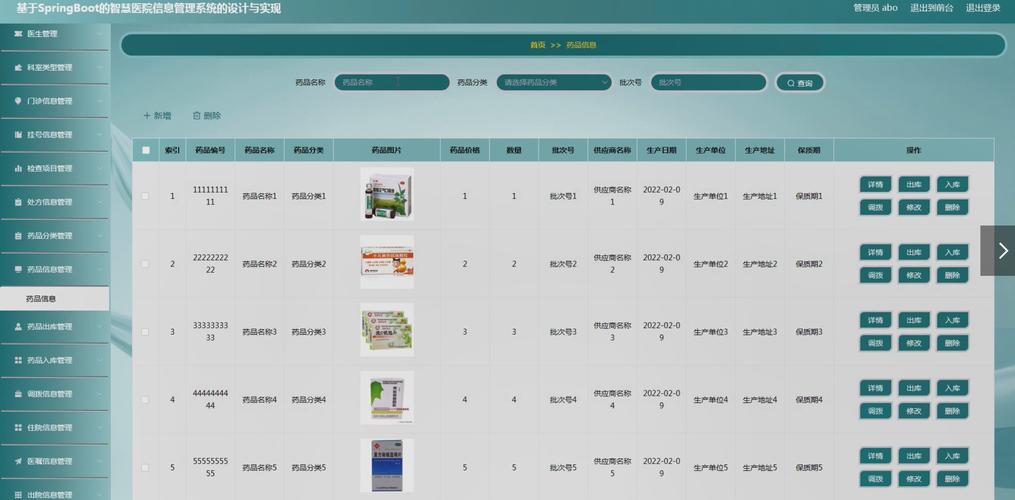 药品临床试验电子数据管理系统后台操作界面
