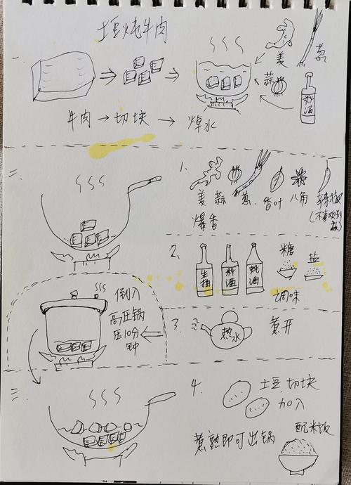 家常肉类焯水炖煮步骤图