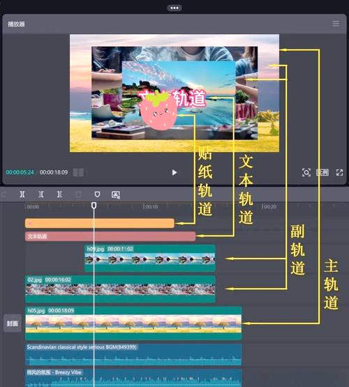 剪映APP剪辑Vlog时间线界面