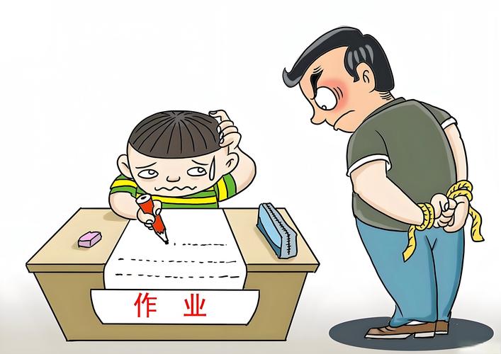小学生写作业磨蹭情景漫画