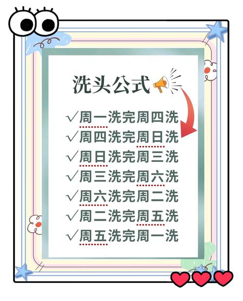 不同发质日常洗头频率参考图