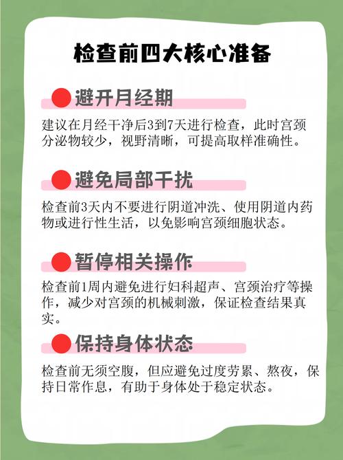 宫颈筛查前禁忌注意事项图