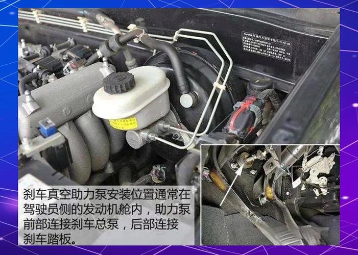 汽车机舱真空助力器位置示意图