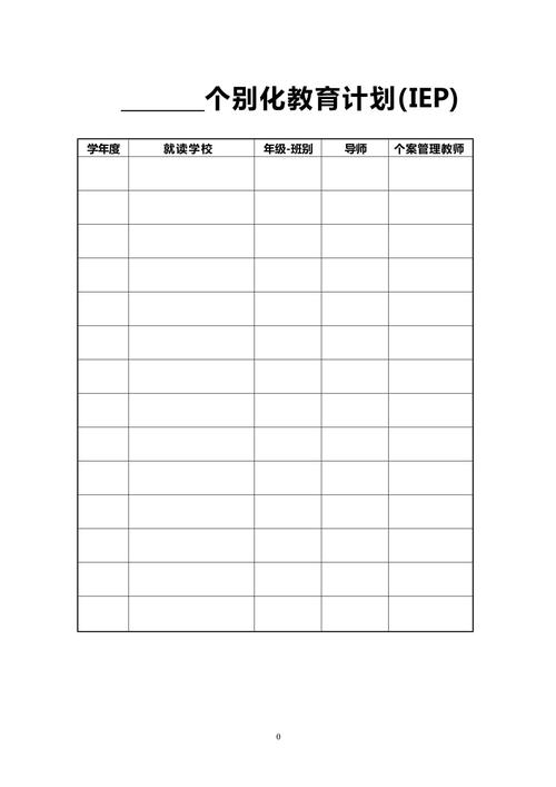 个别化教育计划文档示例图片