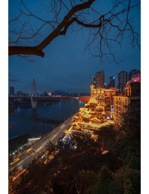 戴家巷崖壁夜景