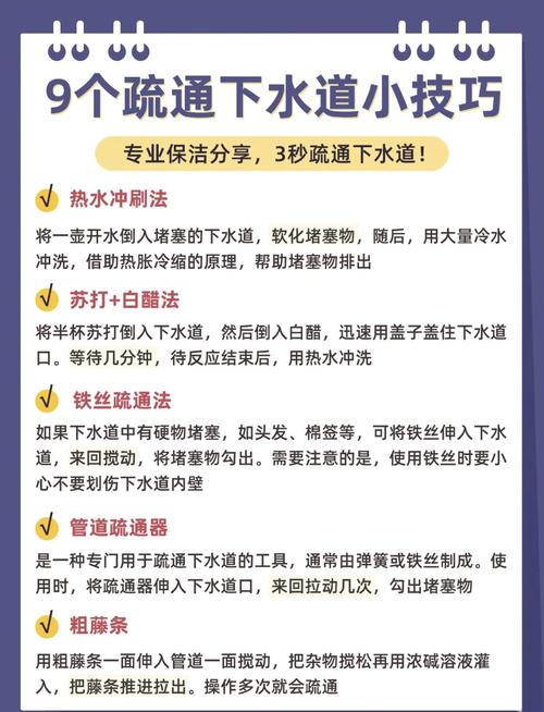 不同场景下水堵塞处理注意事项