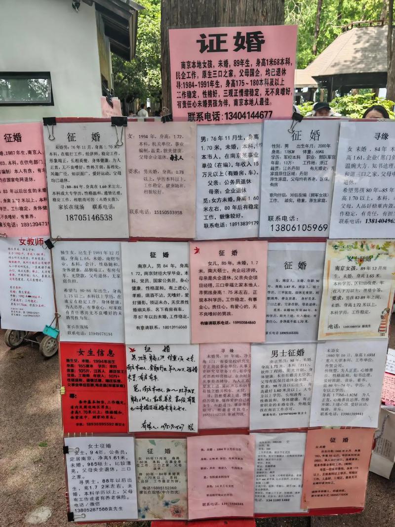 城市相亲角父母摆摊征婚实况