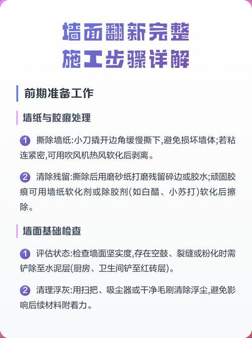 墙面翻新施工全流程节点图