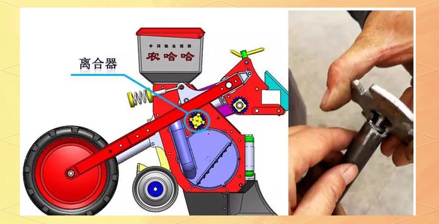 播种机单体仿形机构受力测试现场图