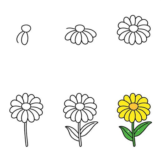 小学生语文课后作业手绘未完成野花稿