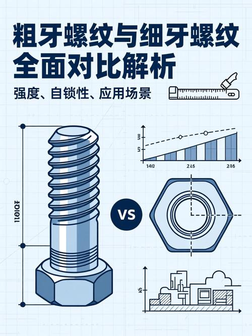 粗牙细牙螺纹对比及振动环境选型分析图