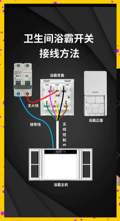 卫生间集成吊顶浴霸布线施工图