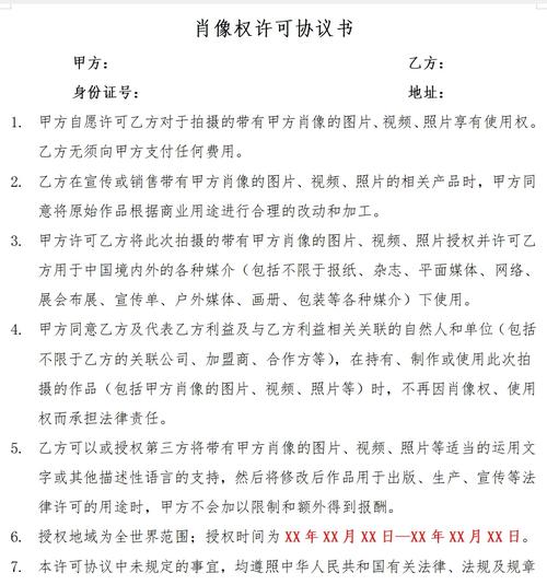 手机聊天界面确认肖像权商用授权文字记录