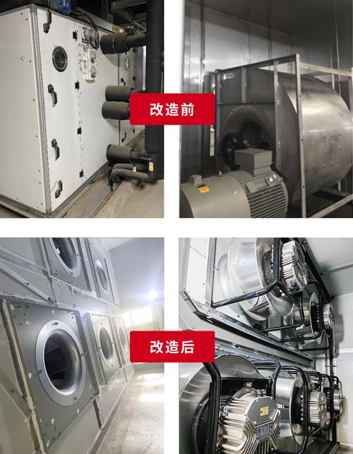 纺织厂车间节能风机改造对比图