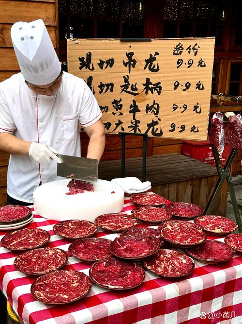 北京老馆子堂食现切酱牛肉操作台