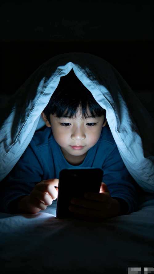室内错误光线玩手机场景示意图