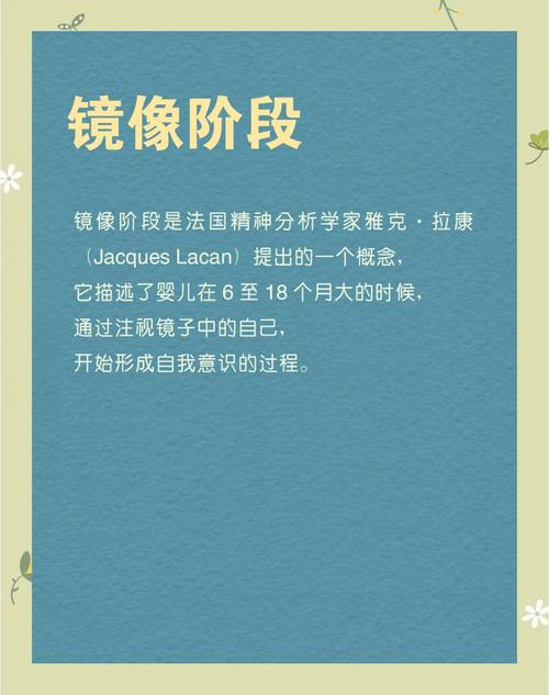 拉康镜像阶段婴儿照镜子示意图