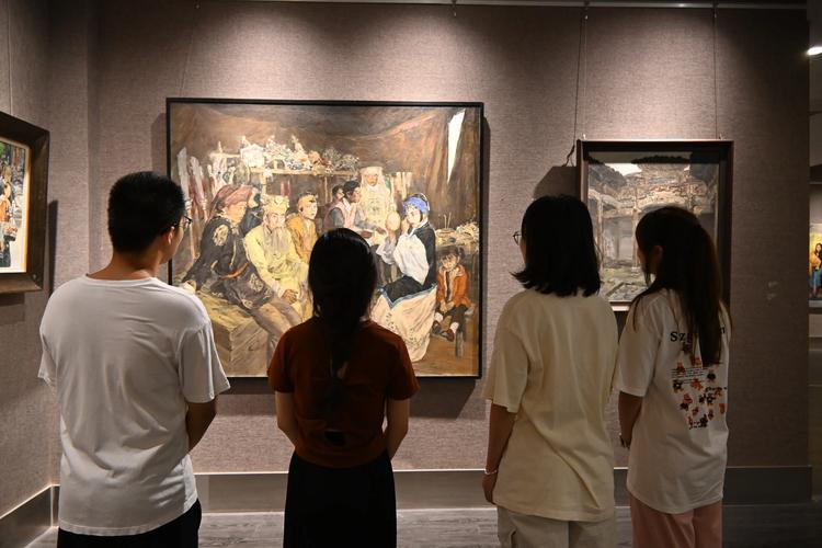 798艺术区书画临摹展观众观展实拍