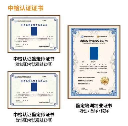 二手奢侈品鉴定证书样本