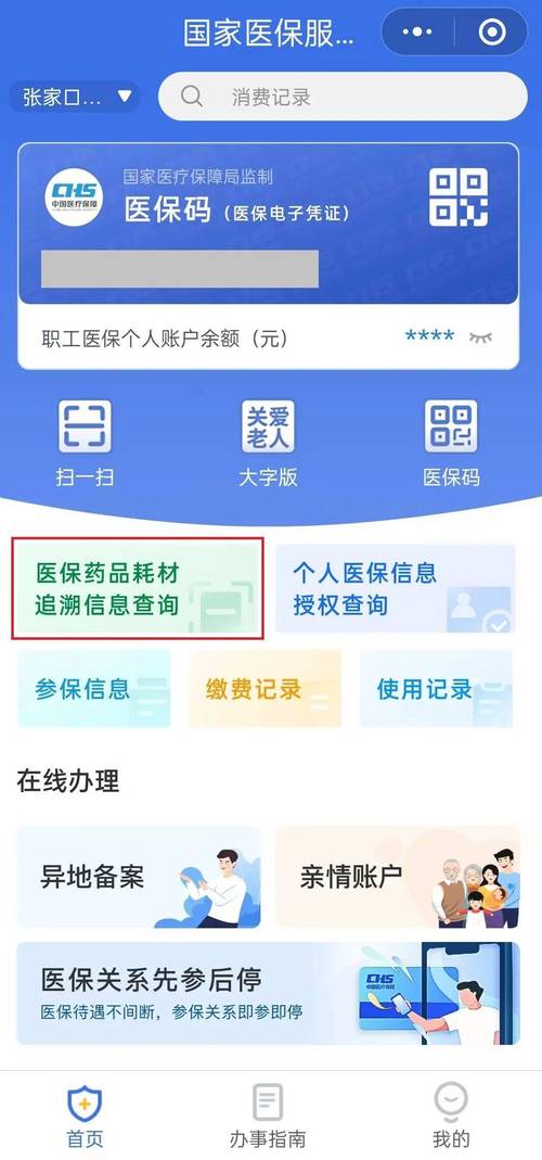 国家医保服务平台APP医保查询入口截图