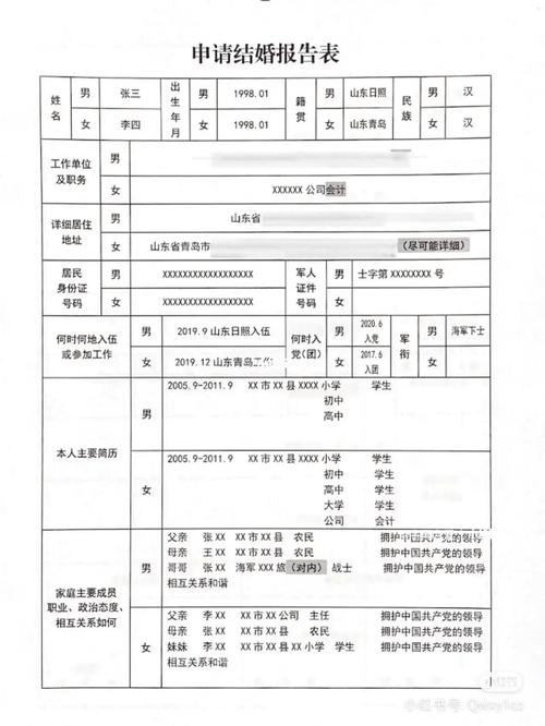 军产房分房审批表照片