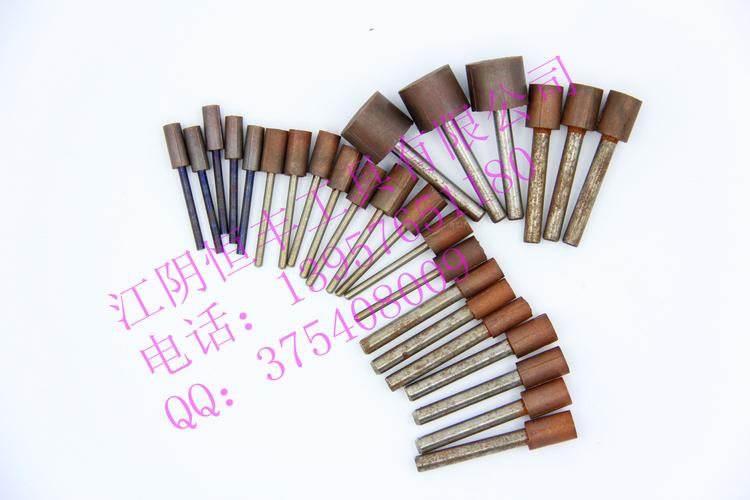 不同粒度树脂结合剂抛光磨头排列展示