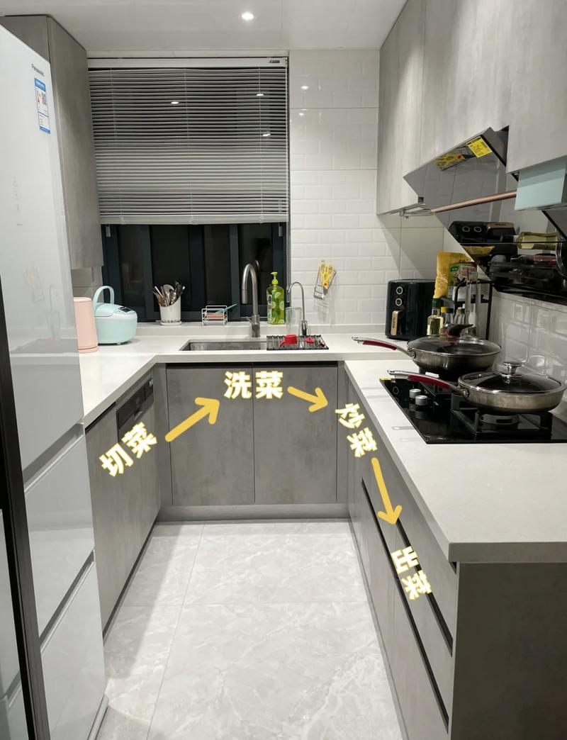 居家厨房动线常用区布置实拍