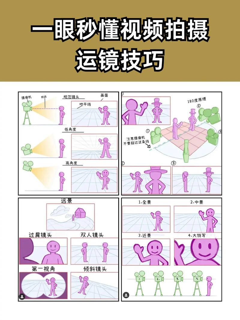 短视频拍摄推拉摇移跟运镜手法图解