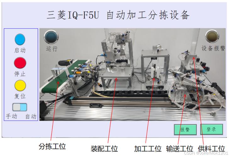 小型零件分拣工位工业传感器安装空间示意图