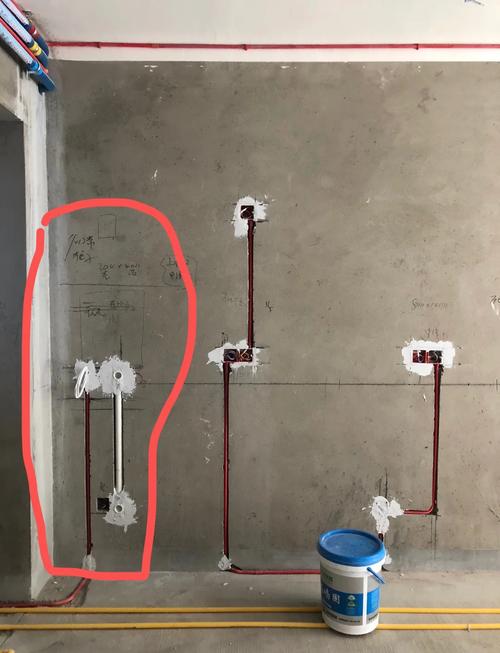 嵌入式餐边柜水电预留位置示意图