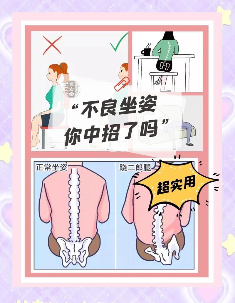 办公室错误坐姿导致腰酸背痛示意图