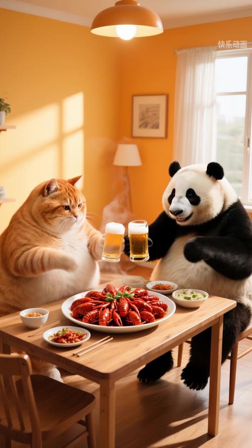 橘猫偷吃小龙虾汤后一脸无辜实拍