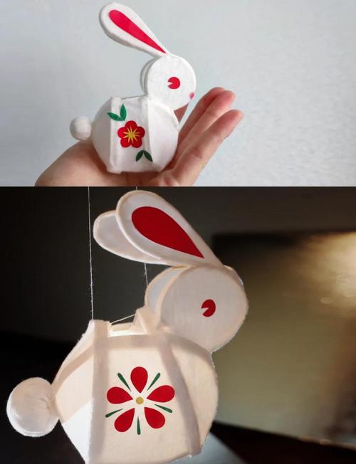儿童改造旧兔子灯中秋亲子手工场景
