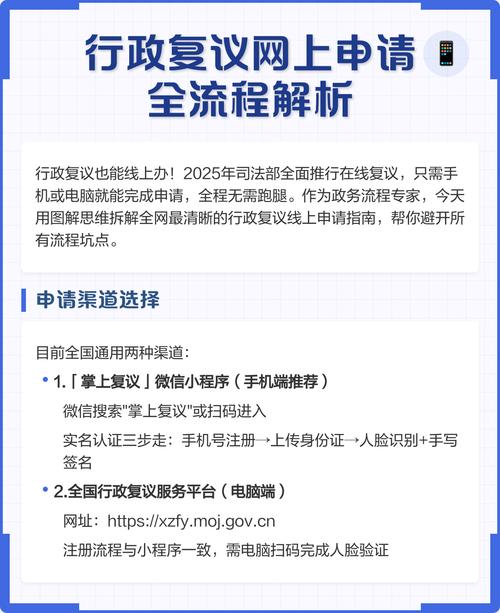 行政复议申请材料清单及网上提交操作指引公示牌