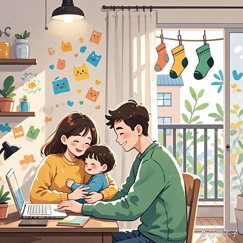 青少年成长价值 家庭对话 场景插画