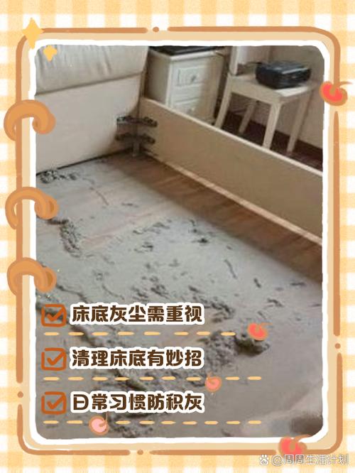 边缘和家具底下的灰尘才是坑
