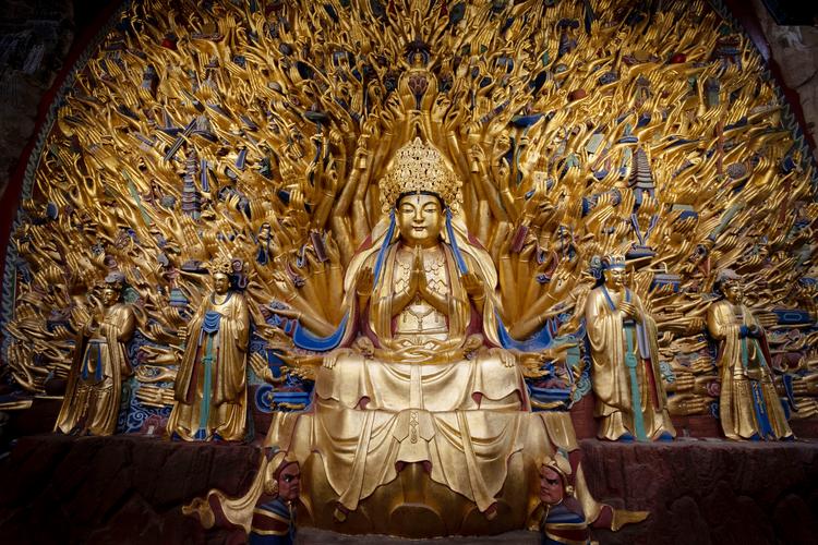 重庆大足石刻宝顶山千手观音造像