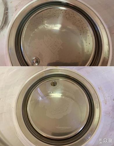 烧水壶水垢清洗前后对比