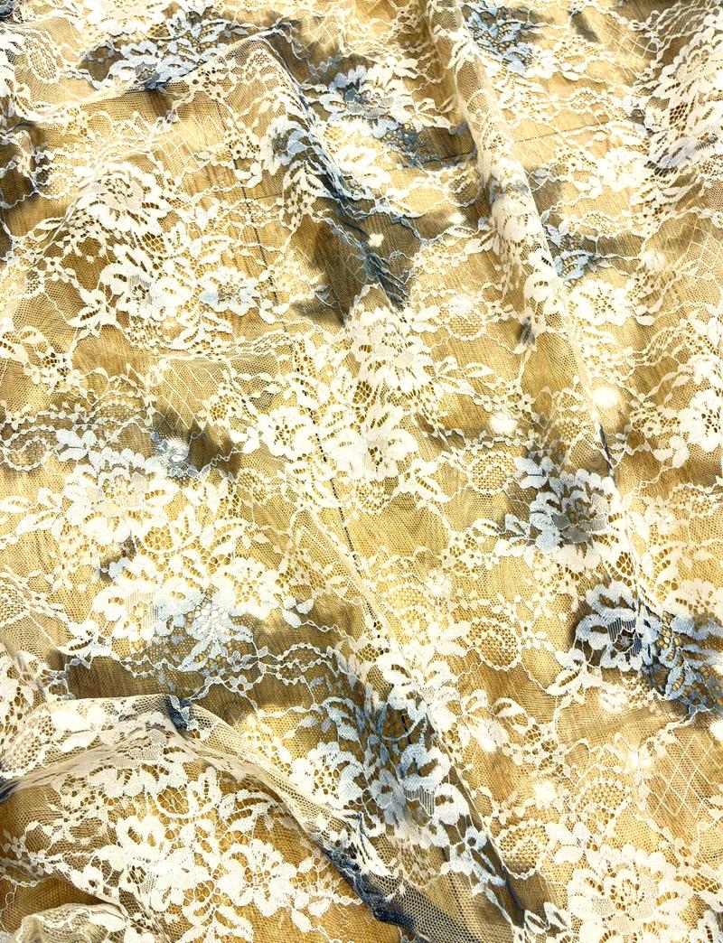 法国列韦斯蕾丝与普通水溶蕾丝微距细节特写
